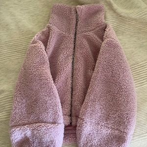 Lululemon cinchable fleece jacket pink peony size 2